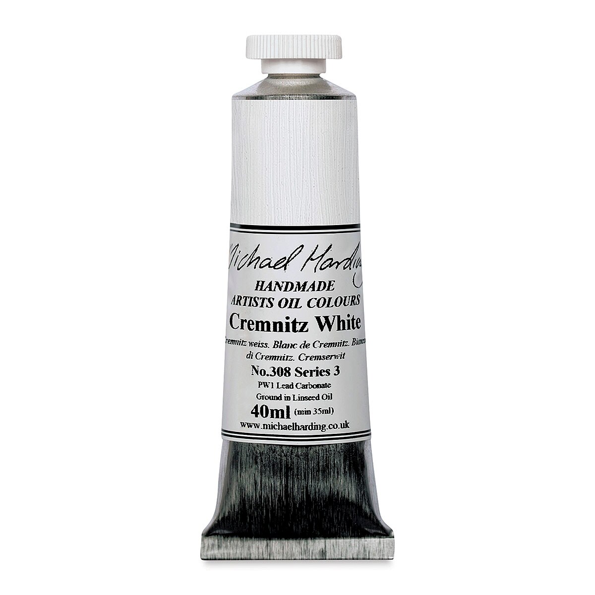 Michael Harding Artists Oil Color - Cremnitz White (Linseed Oil), 40 ml tube