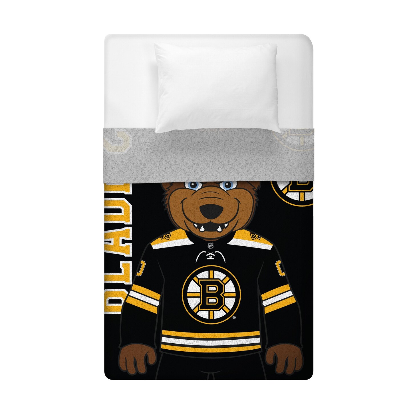 Sleep Squad Boston Bruins Blades 60&#x201D; x 80&#x201D; Raschel Plush Hockey Blanket