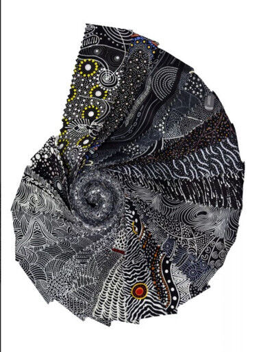 Black Jelly Rolls 20  strips Australian Aboriginal  Cotton Fabric by M S Text...