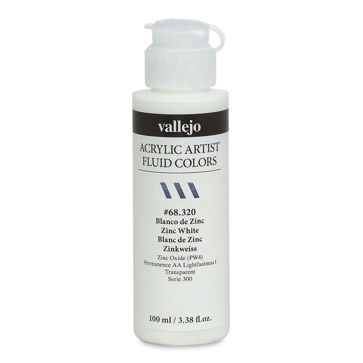 Vallejo Fluid Acrylic - Zinc White, 100 ml