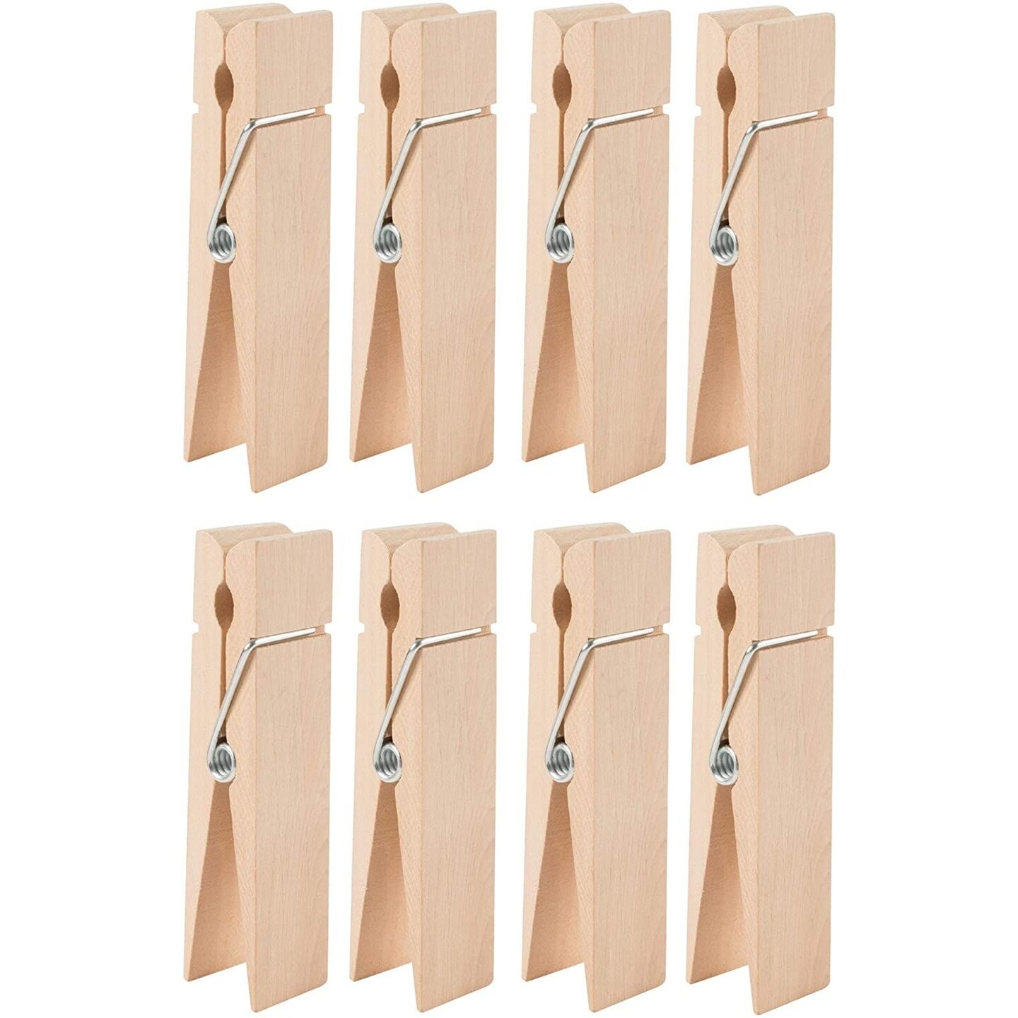 VANVENE 6 Jumbo Wood Clothespins - Set of 6 Big Clothes Pins (Set of 6)
