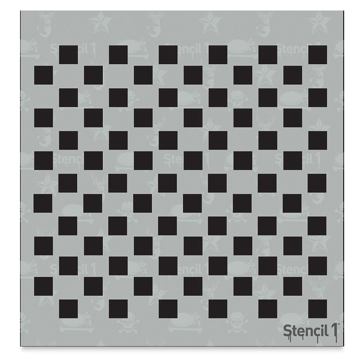 Stencil1 Stencil - Checkers, Repeat Pattern, 5-3/4&#x22; x 6&#x22;