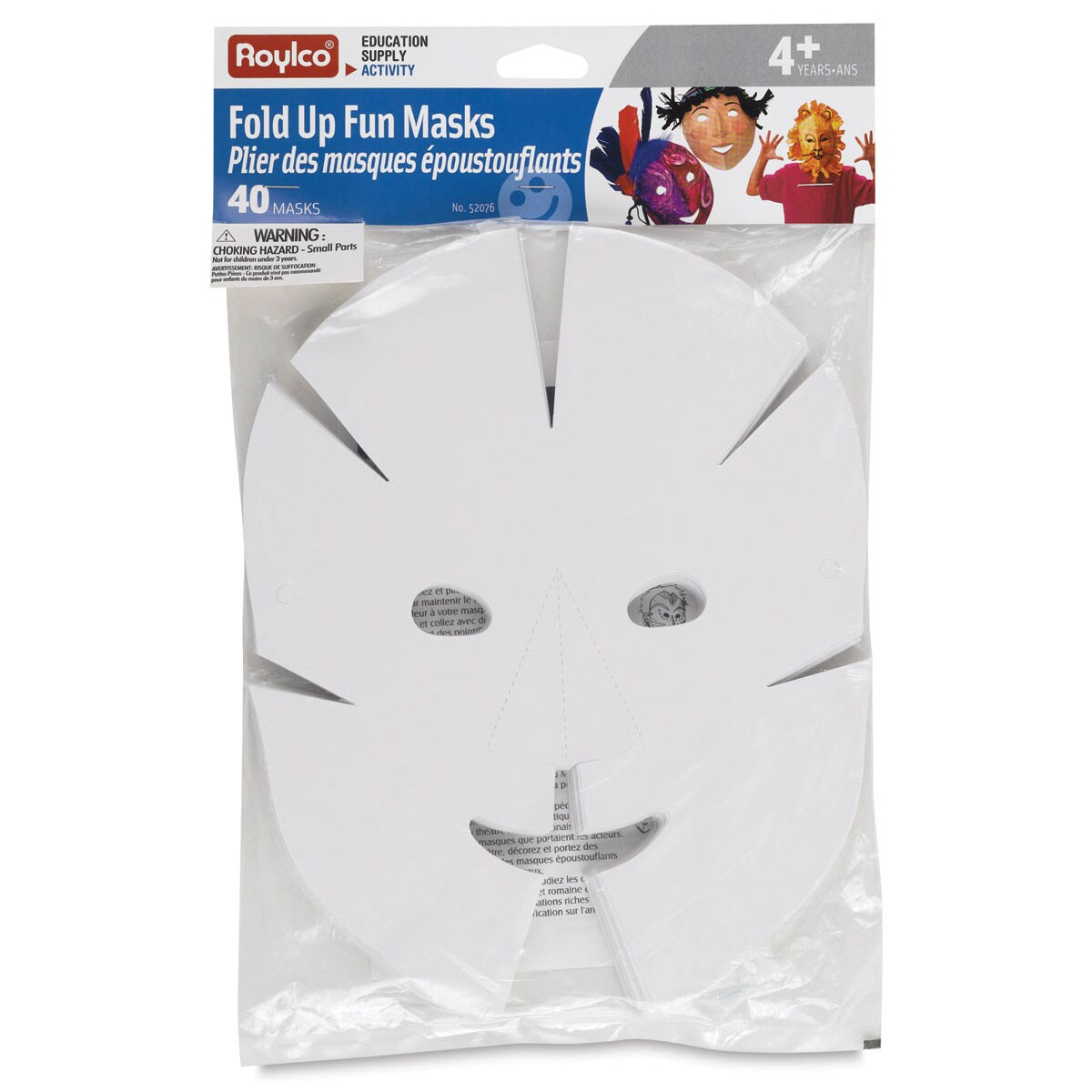 Roylco Fold Up Fun Masks - Classroom Pack of 40