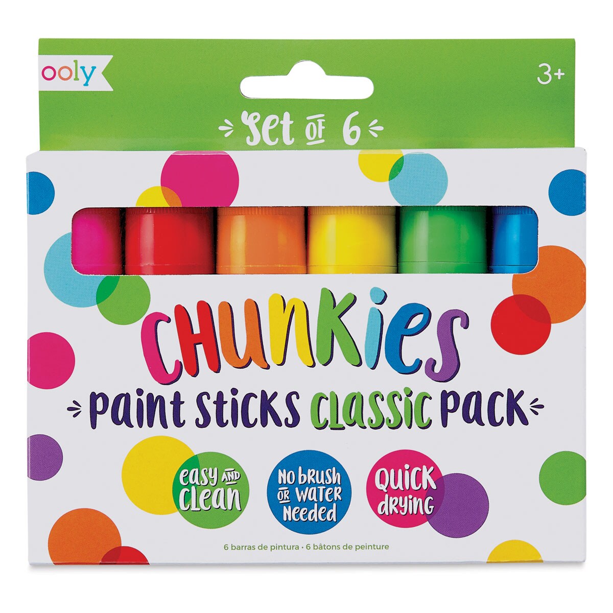 Ooly Chunkies Paint Sticks - Classic Pack, Set of 6