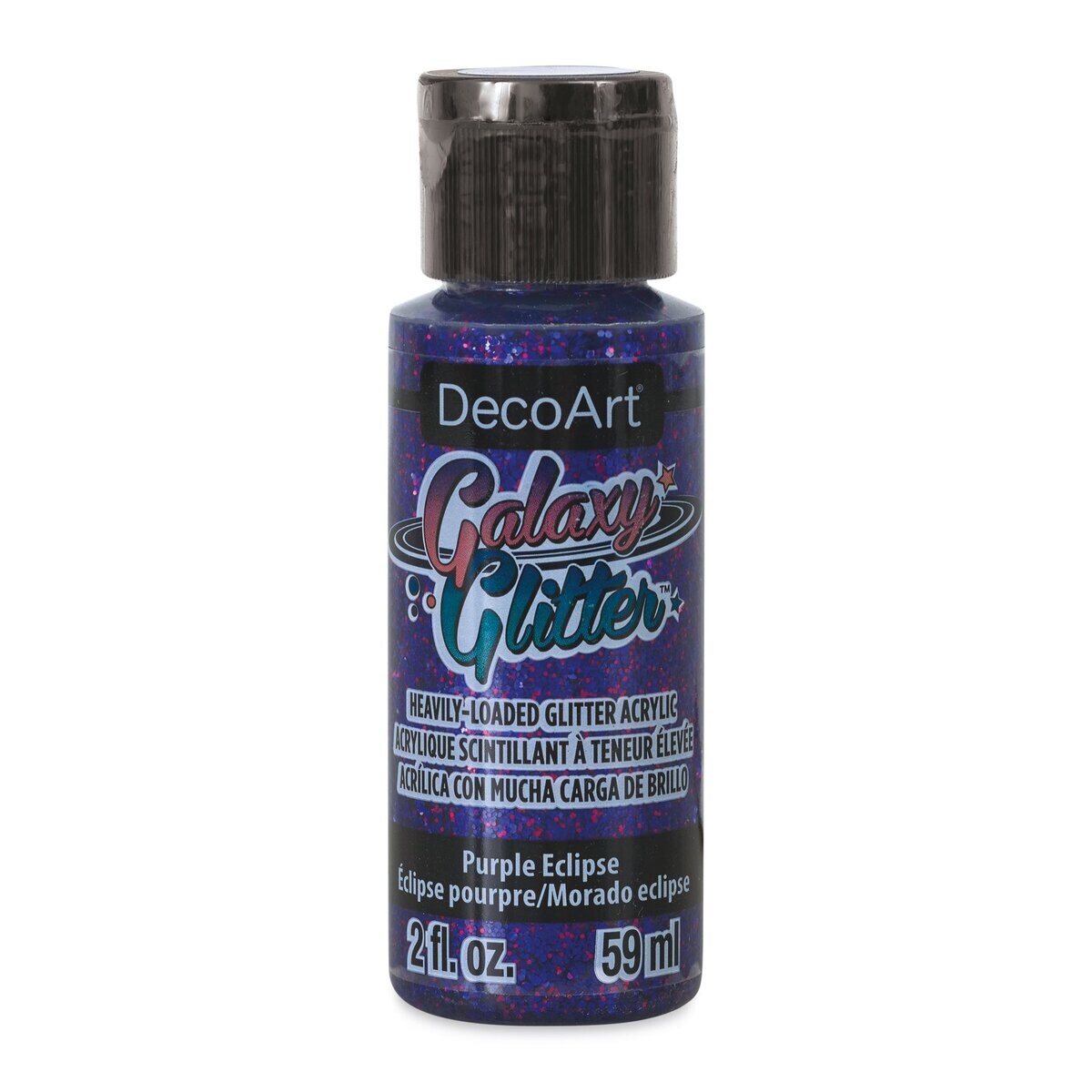 Decoart Galaxy Glitter Acrylic Paint 2Oz-Eclipse - Purple