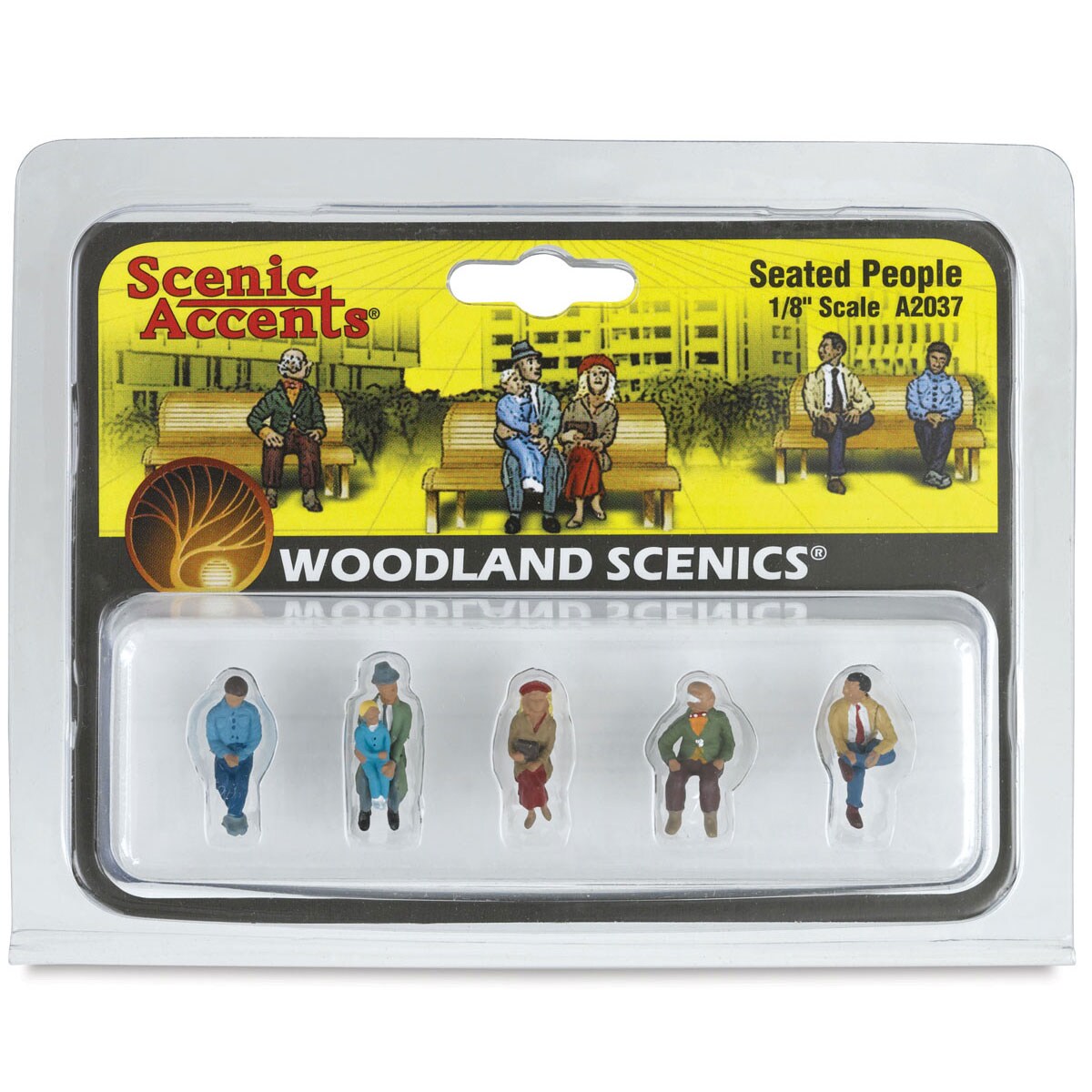 Woodland Scenics Model Scenery - Seated Scale People, Pkg of 5, 1/8 ...