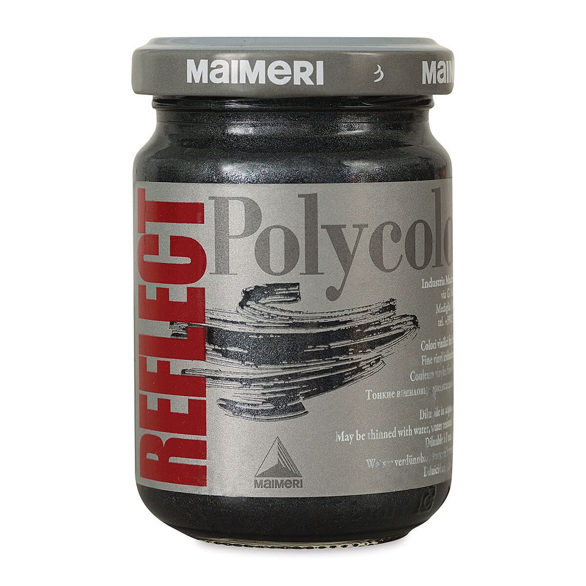 Maimeri Polycolor Vinyl Paints - Reflect Black, 140 ml
