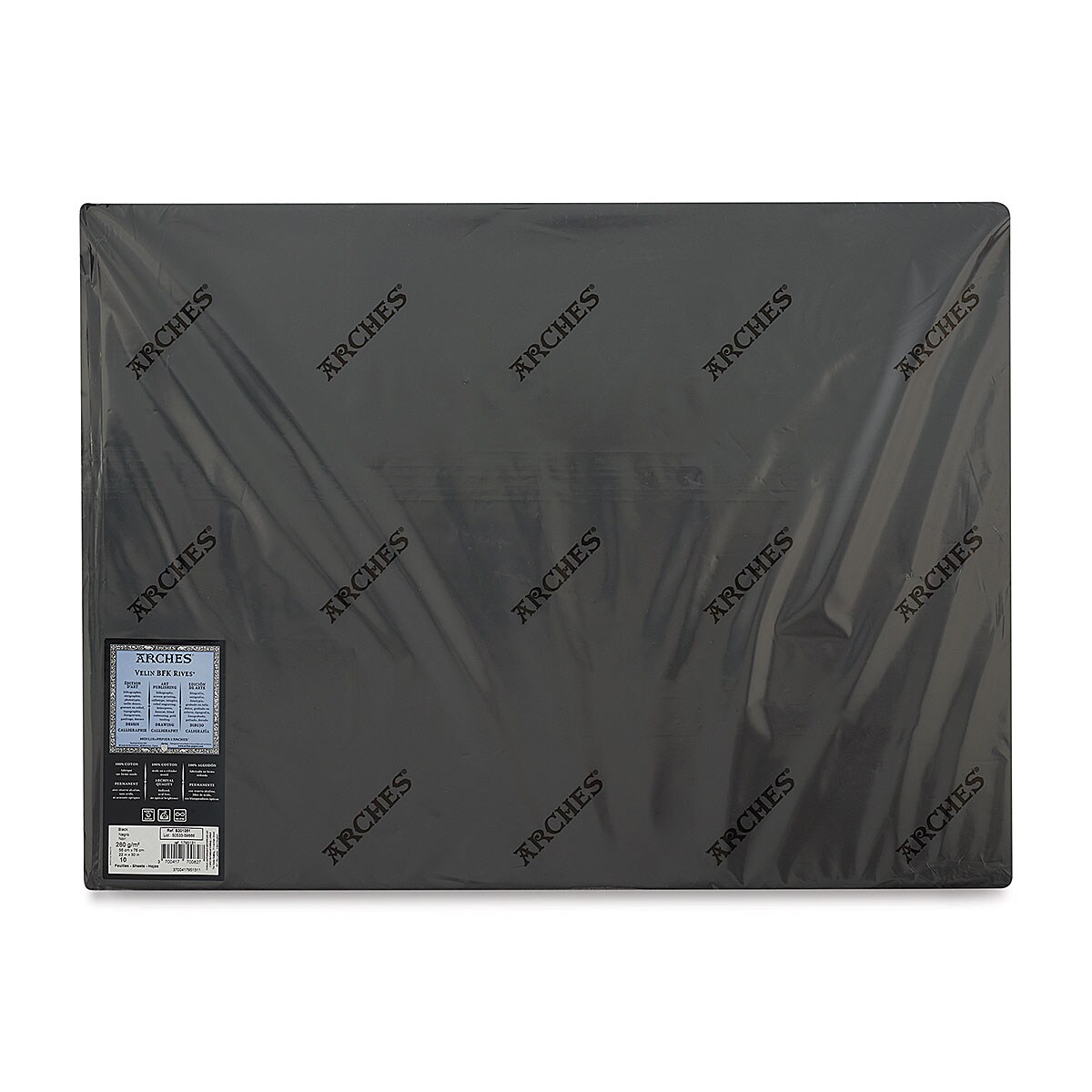 BFK Rives Printmaking Paper - 22" x 30", Black, 280 gsm, Single Sheet