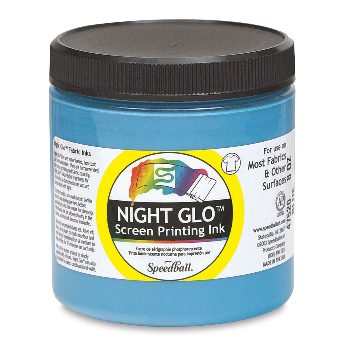 Speedball Night-Glo Colors - Blue, 8 oz