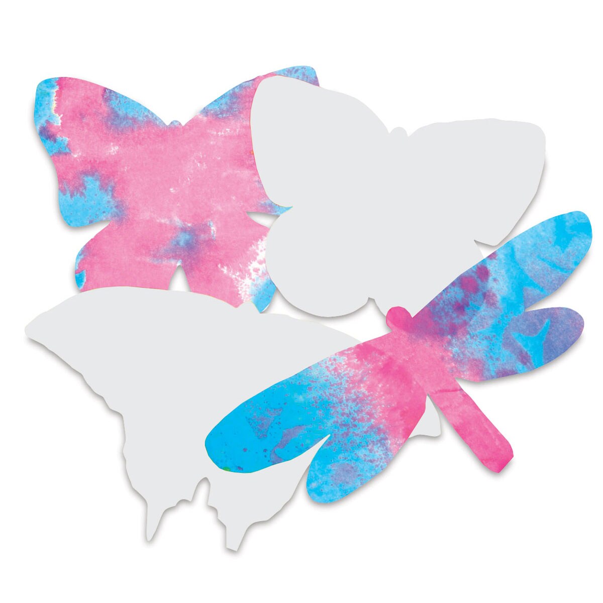 Roylco Color Diffusing Paper Pack - Butterfly Shapes, Pkg of 48