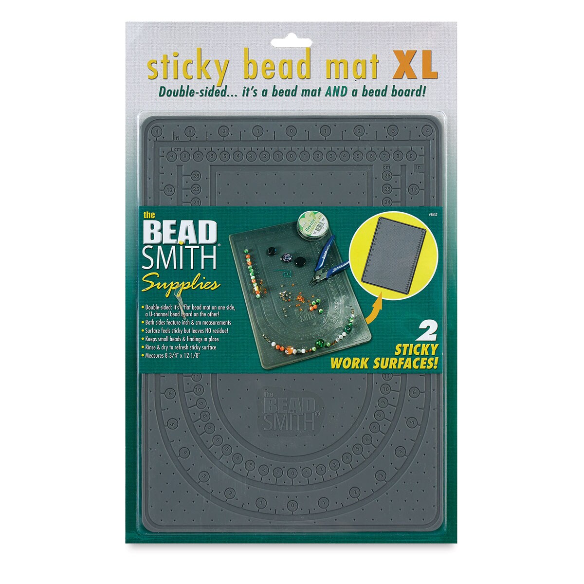 Beadsmith 8 3/4” x 12 1/8” Clear Sticky Bead Mat #BMS2 – General Bead