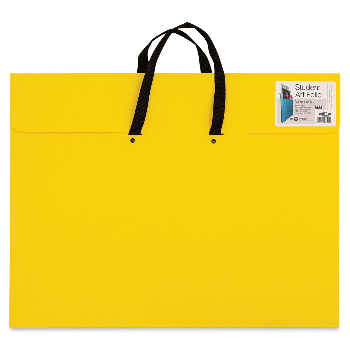 Star Products Student Art Folio with Handles - Yellow, 17&#x22; x 22&#x22;