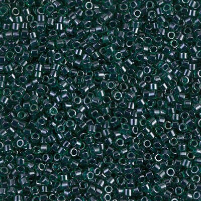 Miyuki Delica Bead 11/0, DB0275, Lined Emerald Luster, 5 grams