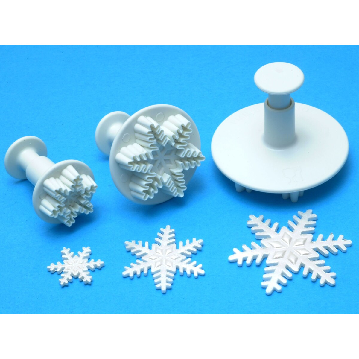 Plunger Cutters 3/Pkg-Snowflake