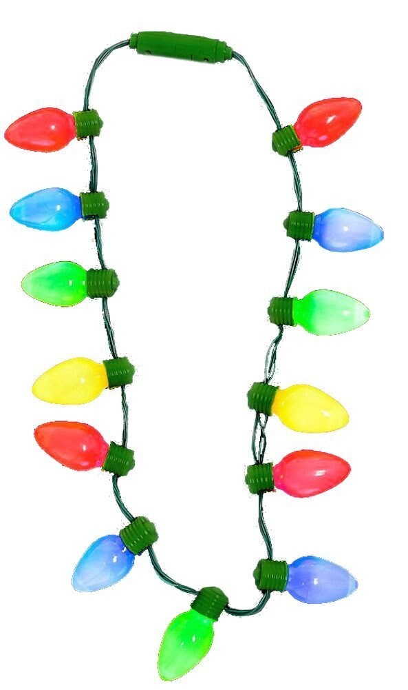 16&#x22; LIGHTP CHRISTMAS BULB NECKLACE