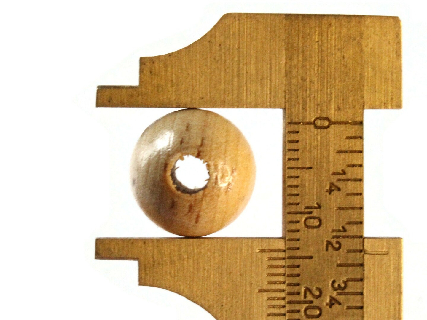 12 18mm x 14mm Light Brown Oval Beads - Vintage Wooden Macrame Beads