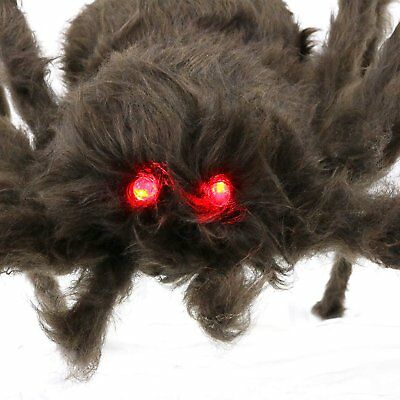 Big Mo's Toys Creepy Spider - Hairy Real Look Tarantula Spider with Red LED Eyes - 1 Piece