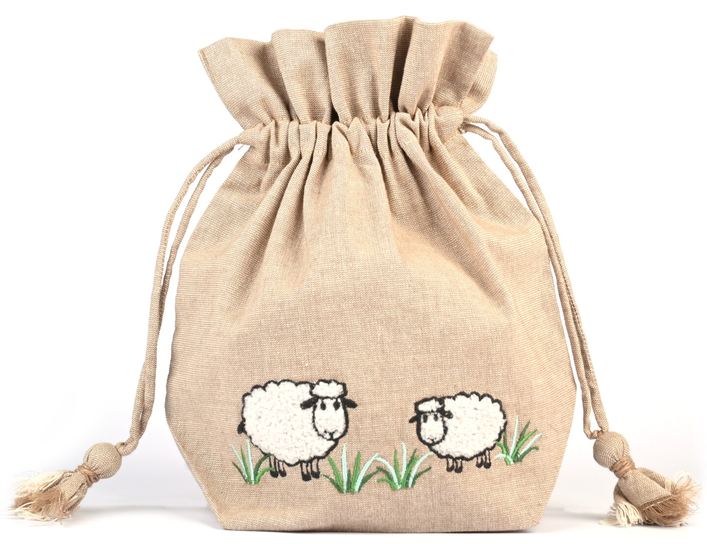 Large Knitting Bag with Appliqué Novelty Sheep - Delta Wool Shop