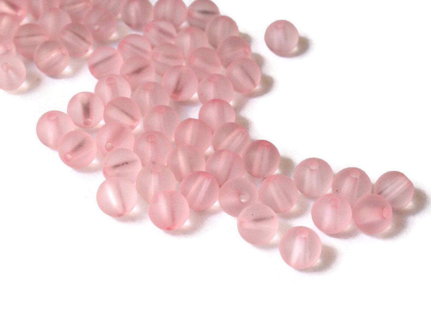 75 6mm Round Pink Frosted Vintage Lucite Beads Michaels