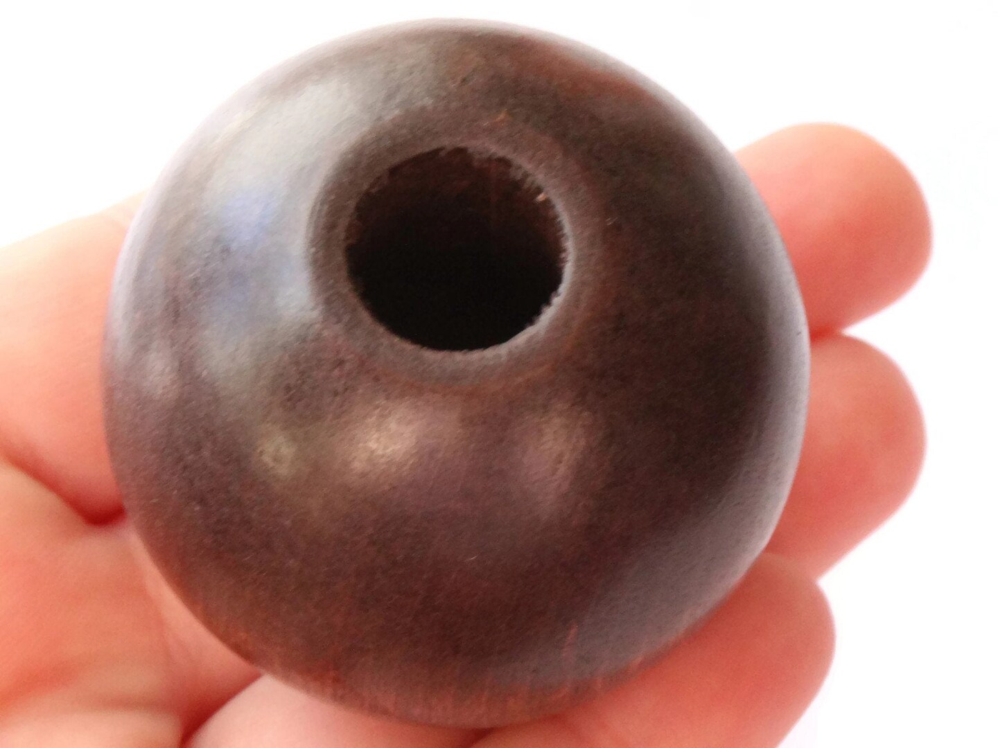 45mm Large Round Brown Wood Beads Vintage Wooden Macrame Beads