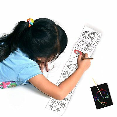 Big Mo's Toys Scratch Art - Color and Scratch Cards Party Favors with Stylus - 20 Pieces