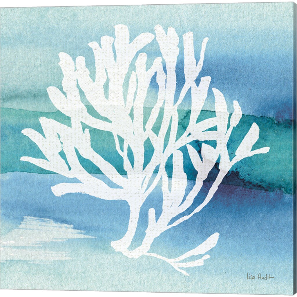 Sea Life Coral by Lisa Audit 14&#x22; x 14&#x22; Canvas Wall Art (Set of 2)