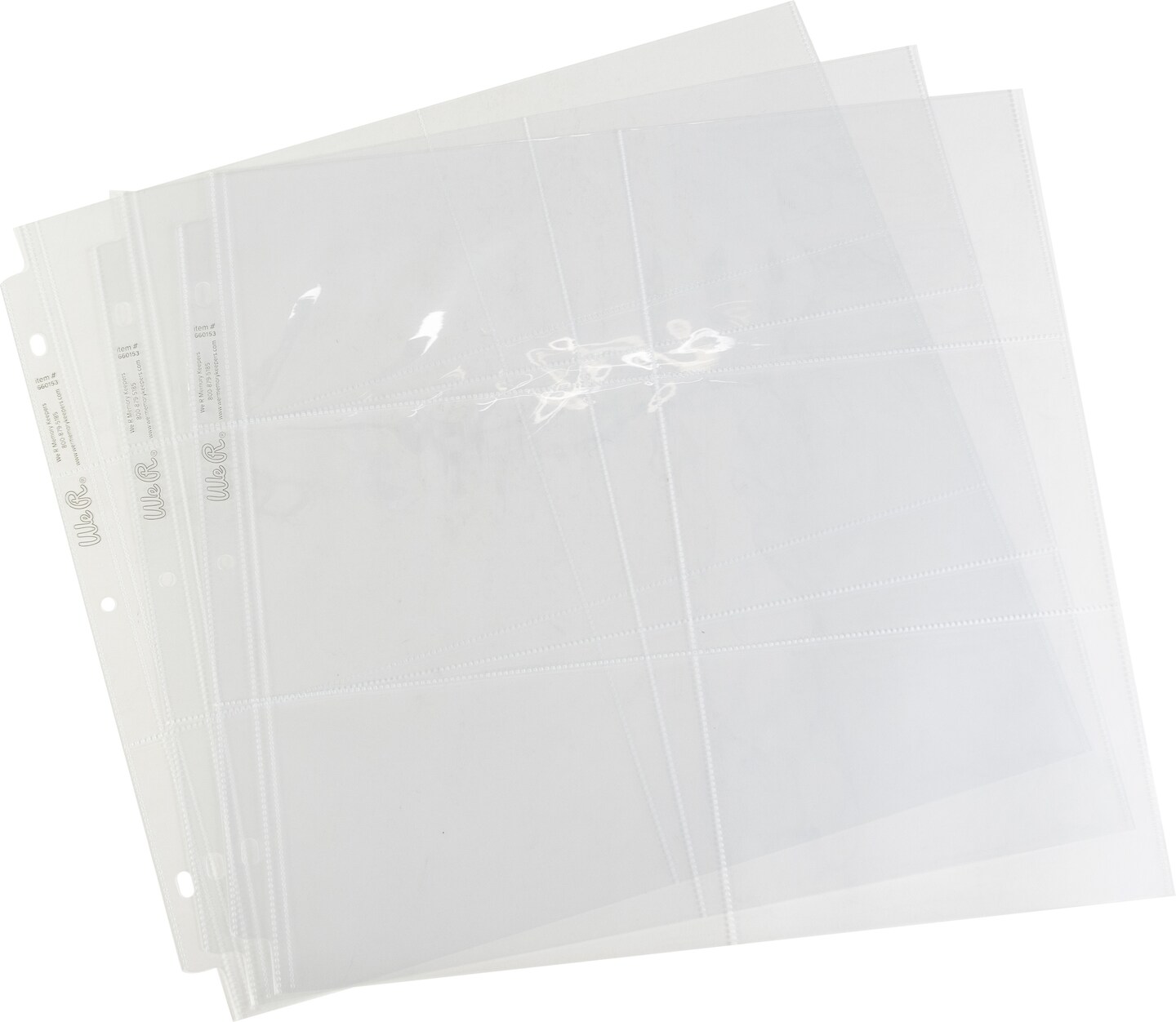 Multipack of 12 - We R Post Bound Photo Sleeves 12"X12" 10/Pkg-Six 4"X6" Pockets