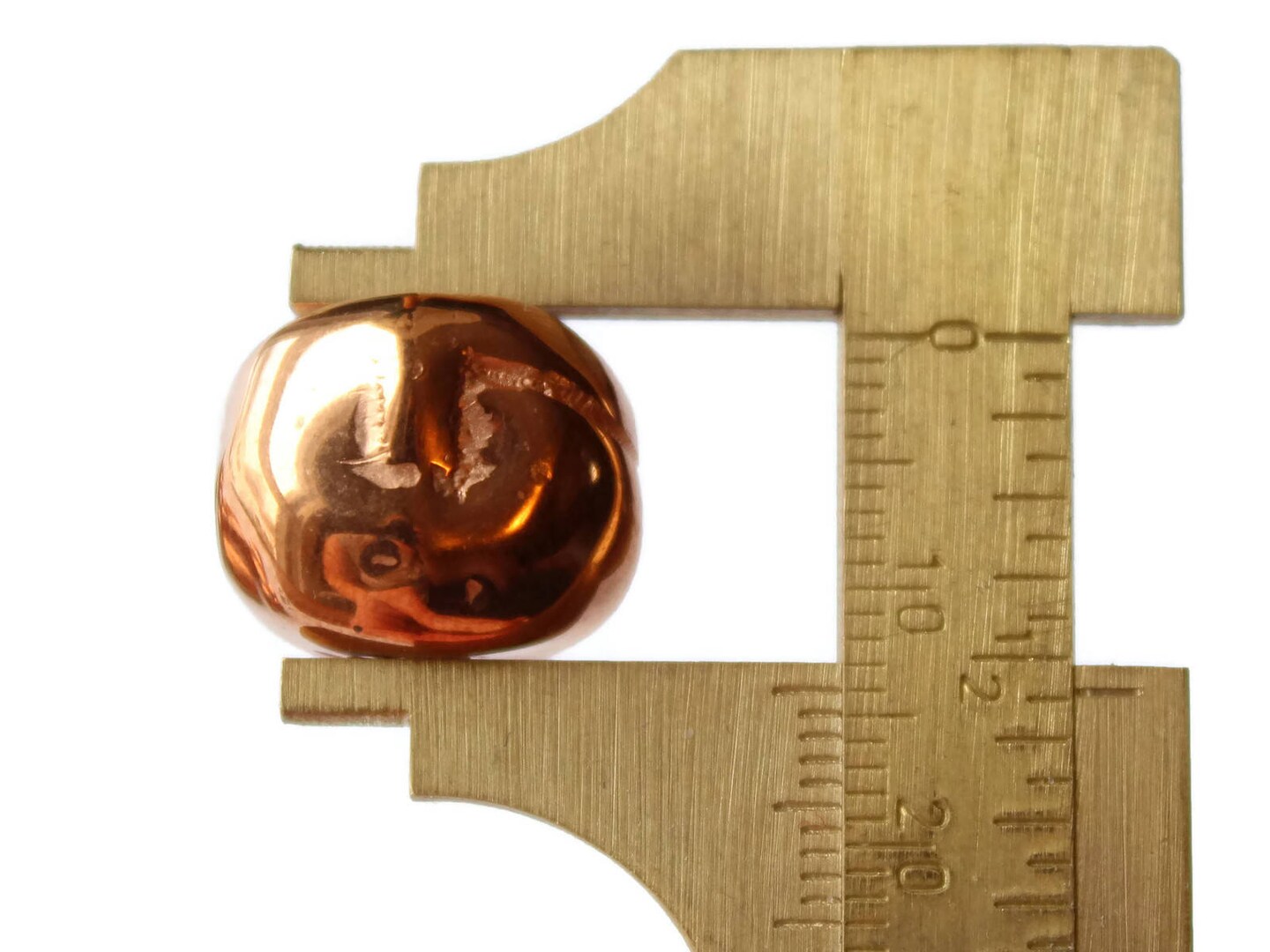 20 14mm Copper Nugget Vintage New Old Stock Beads Copper Plated Acrylic Beads Red Copper Loose Beads