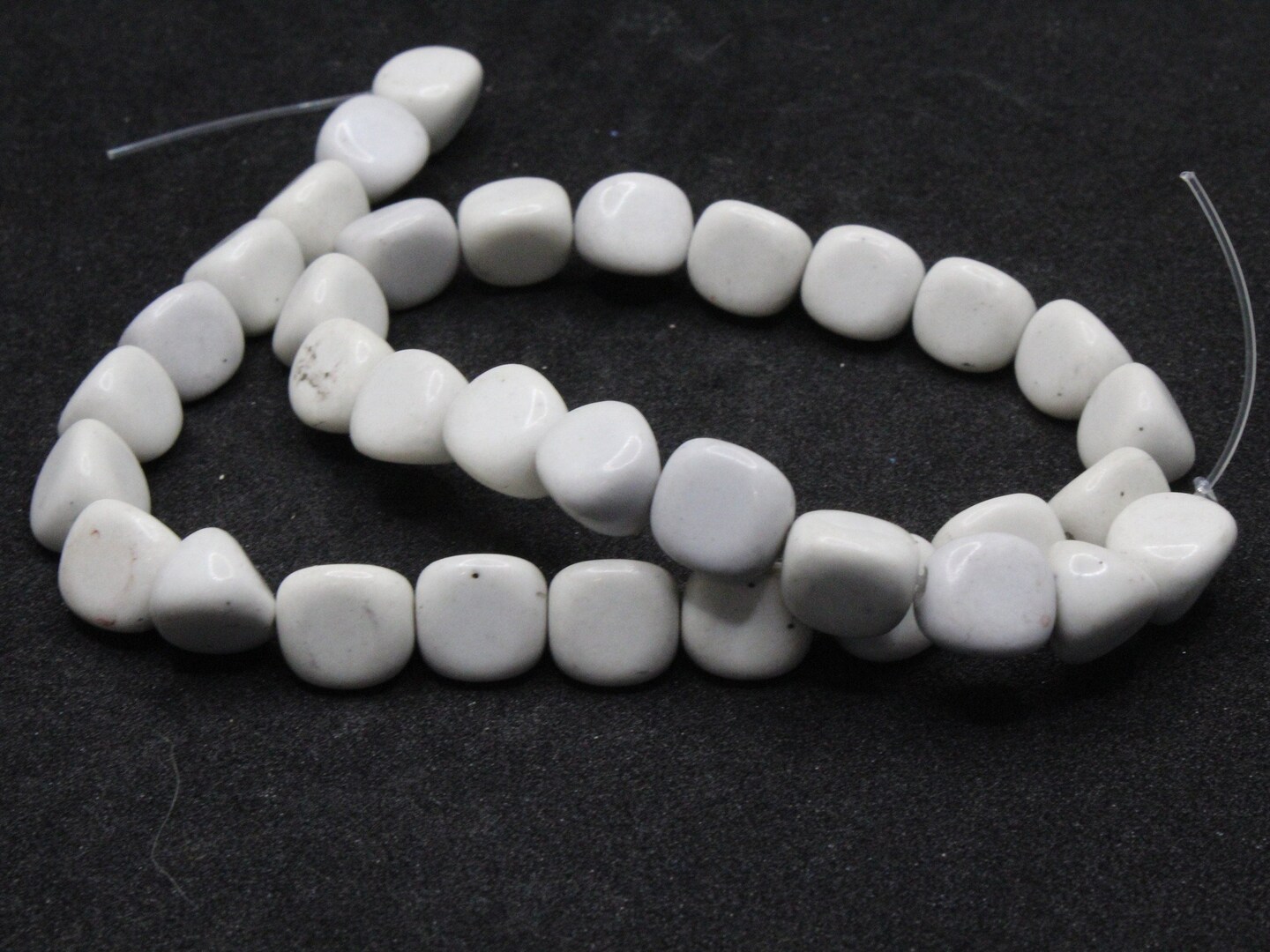 15 inch Stone Nugget Beads   White Mountain Jade Dolomite Marble Gemstone Beads