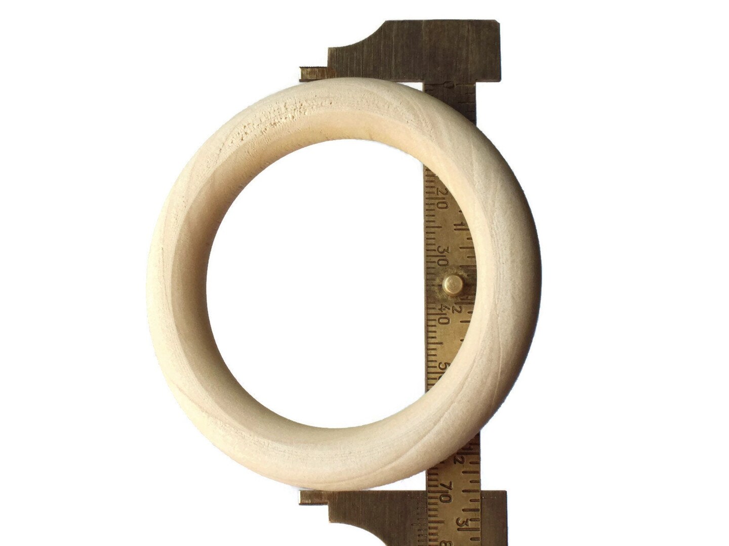 2 70mm Natural Wood Large Ring Beads Wooden Donut Beads Macrame Beads Giant Beads Ring Pull bH3