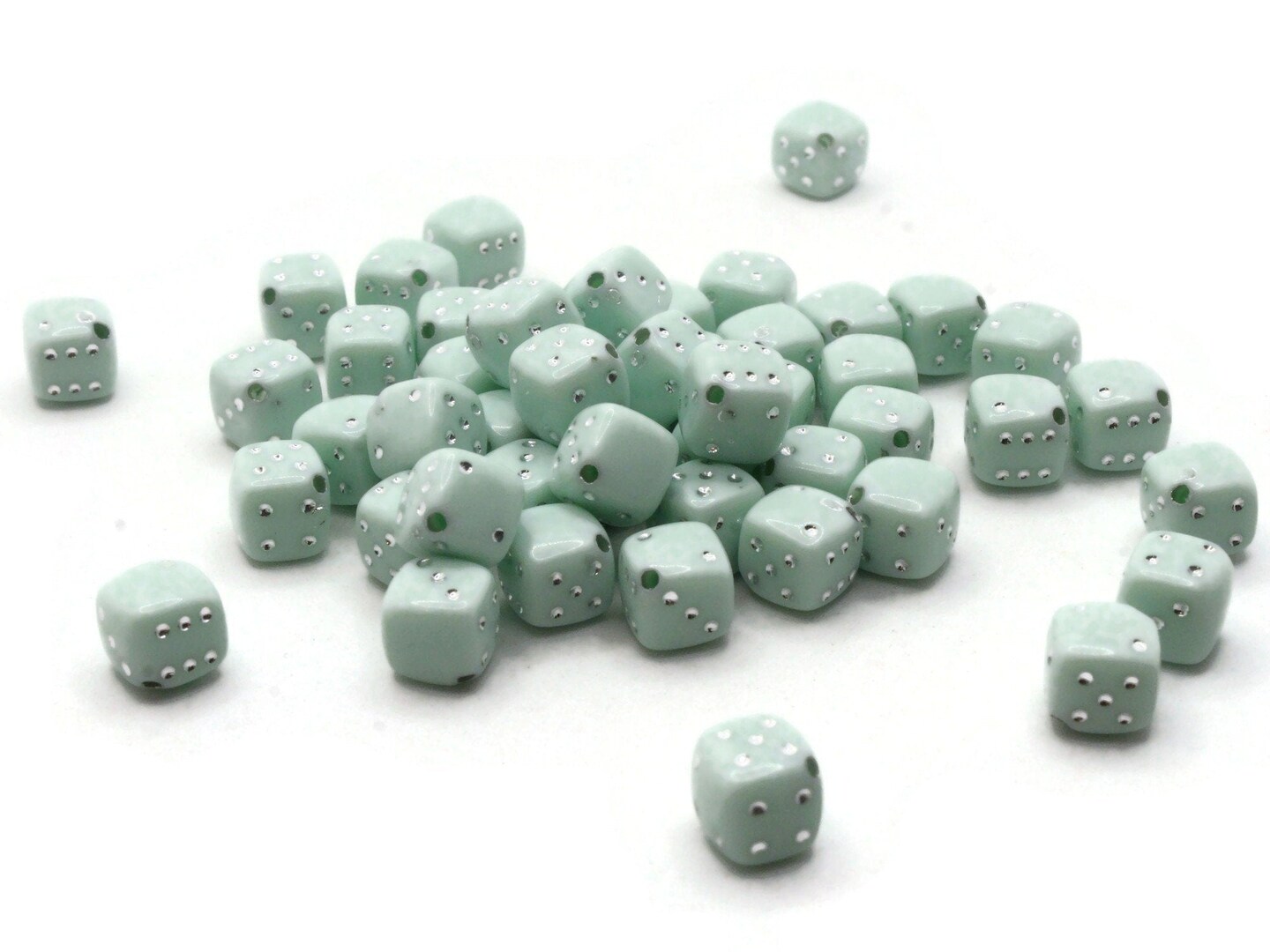 50 8mm Green Dice Beads - Acrylic Cube Beads by Smileyboy Beads | Michaels