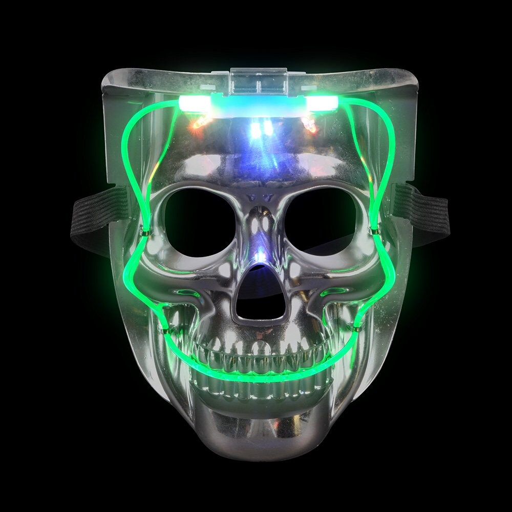 8&#x22; LIGHT-UP SKULL MASK