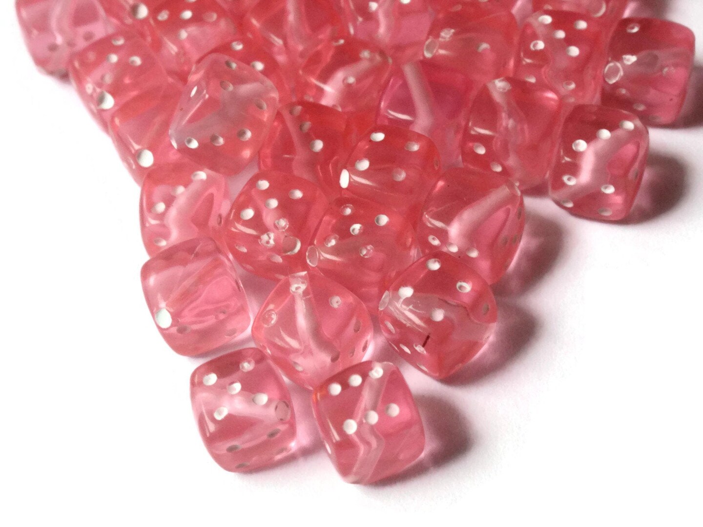 50 8mm Bright Pink Plastic Dice Beads by Smileyboy Beads | Michaels