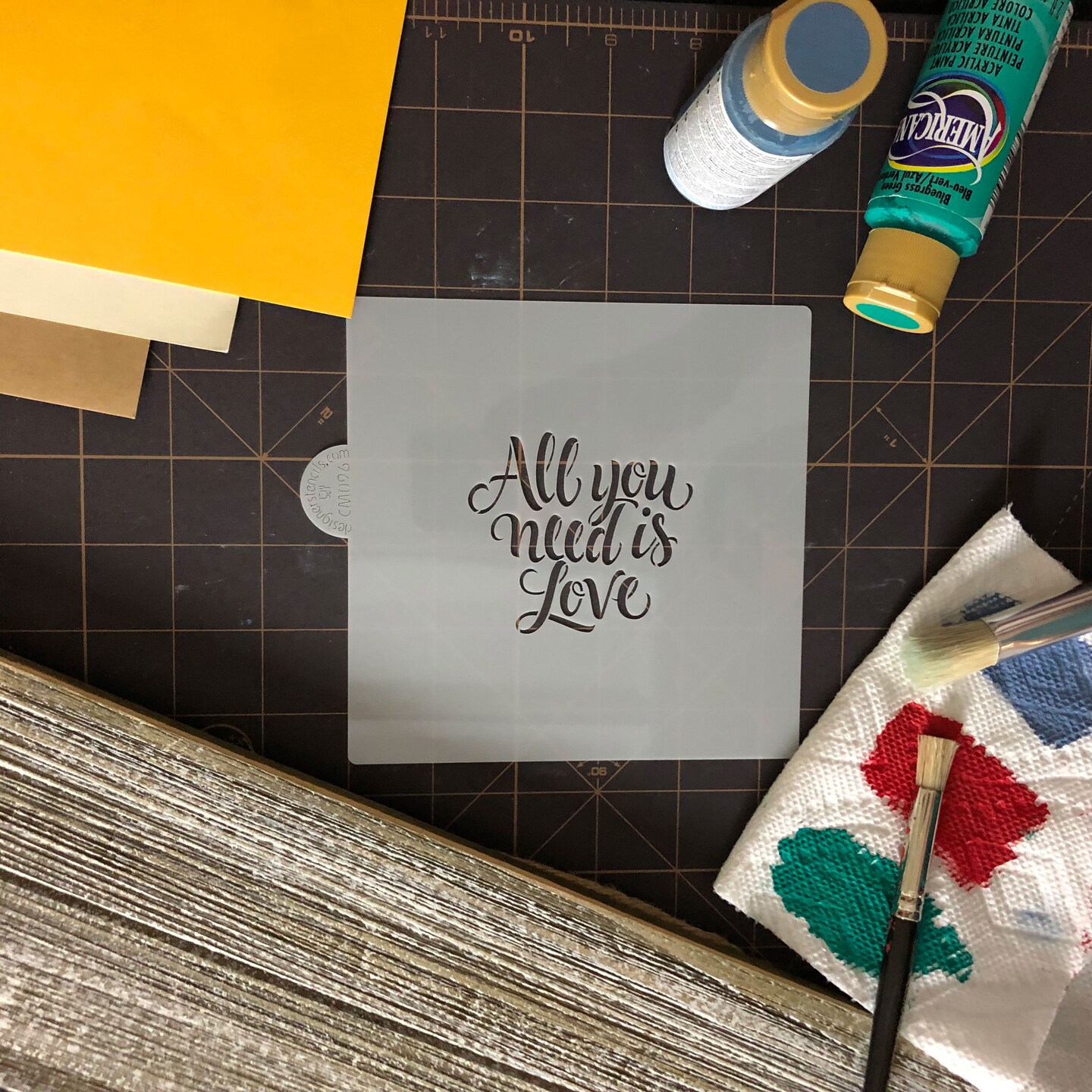 All You Need Is Love Cookie and Craft Stencil | CM096 by Designer Stencils | Cookie Decorating Tools |