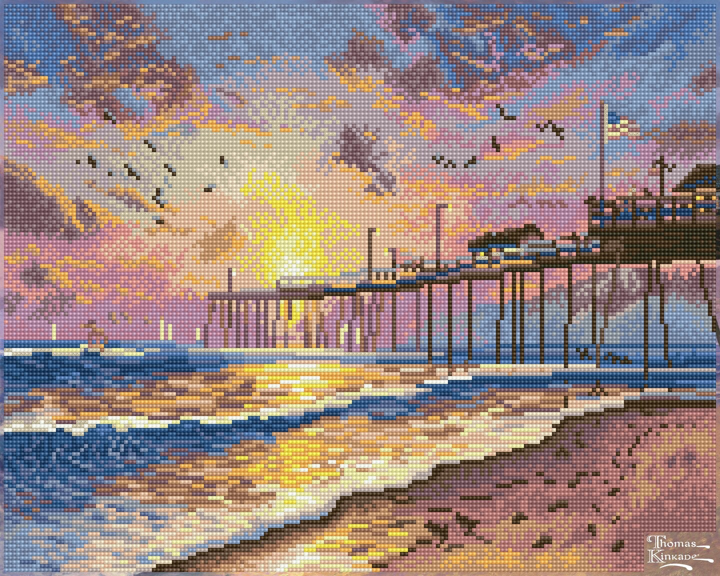 Diamond Dotz Diamond Art Kit 21.7"X30.7"-Thomas Kinkade Footprints in the Sand