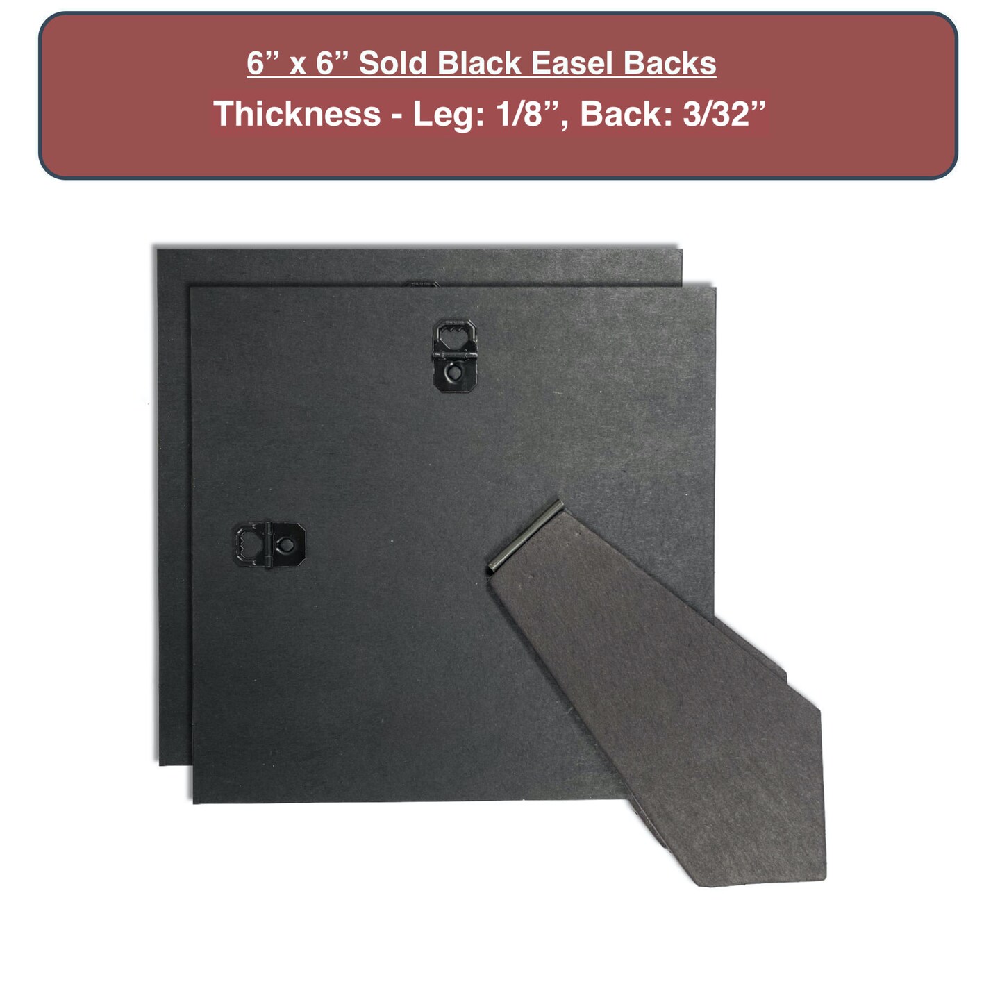 Easel Back for Tabletop Picture Frames, Artwork, and DIY Projects (2 Pack)
