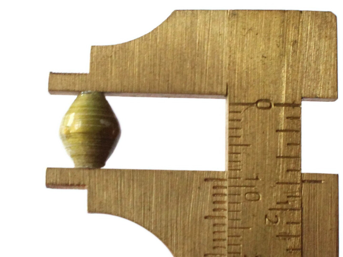 10 10mm Olive Green Ugandan Paper Beads - Fair Trade Beads