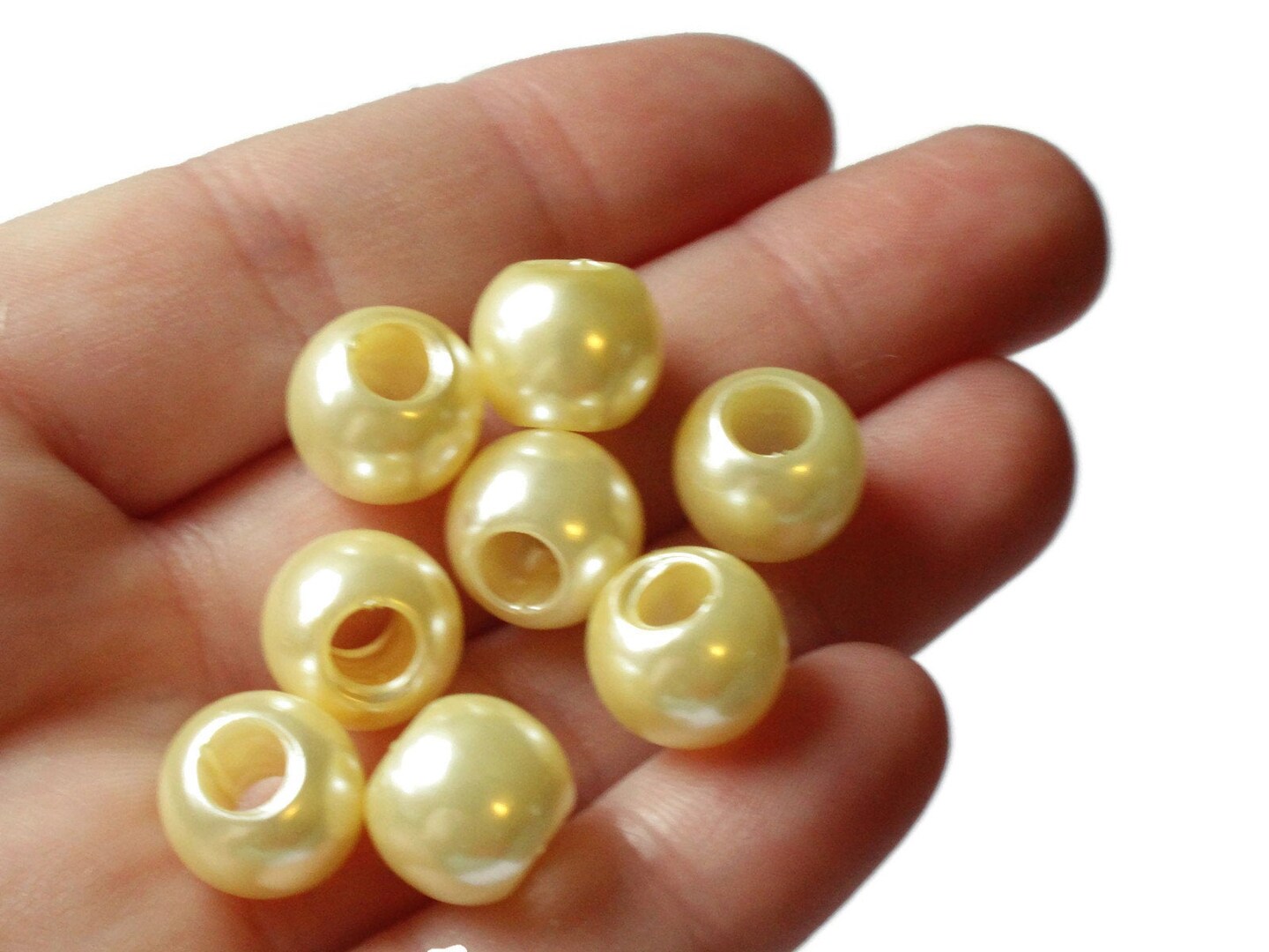 40 12mm Large Hole Pearls Round Ivory White Pearl Beads by Smileyboy | Michaels