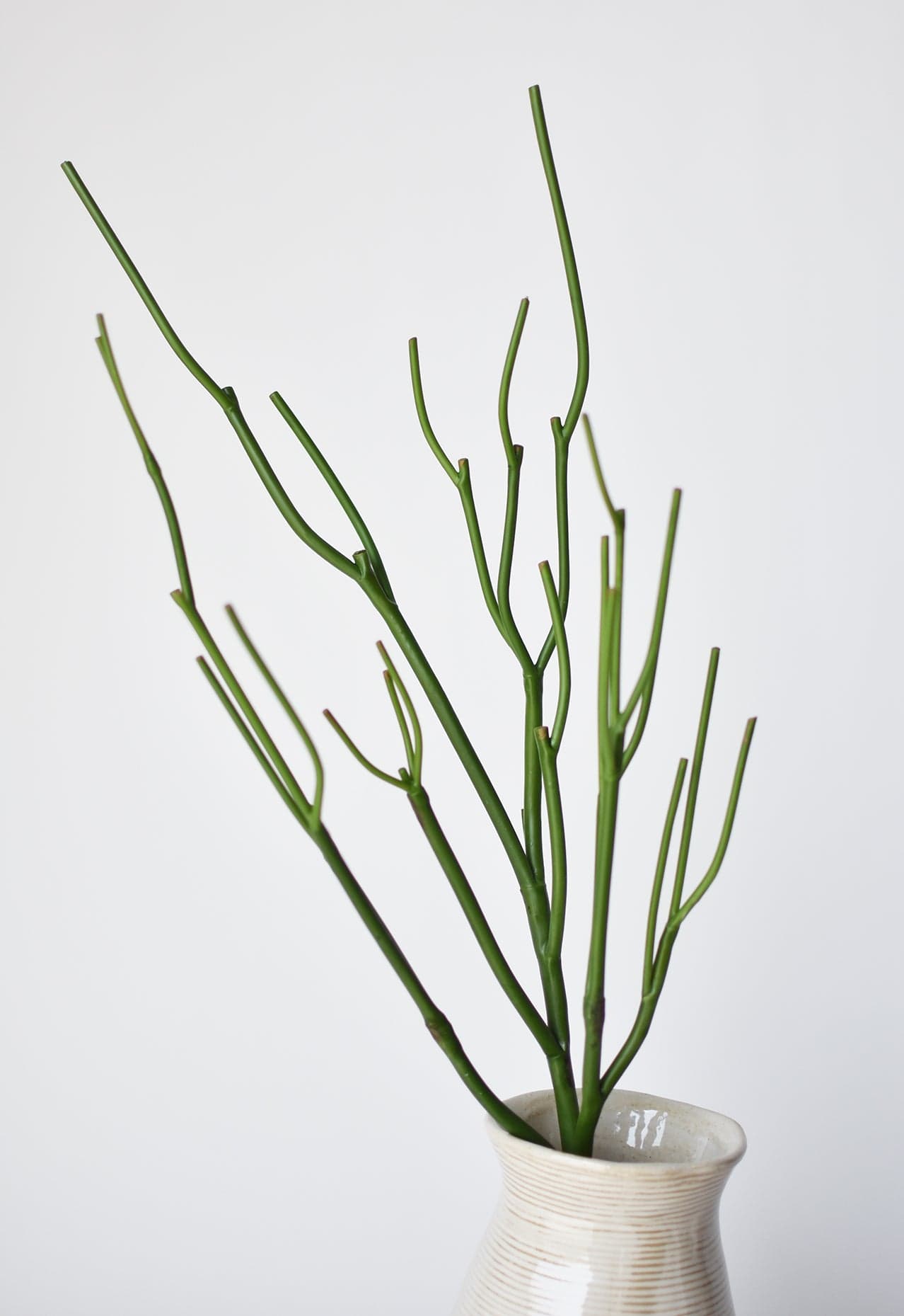 23&#x22; Faux Green Pencil Cactus Succulent Stem