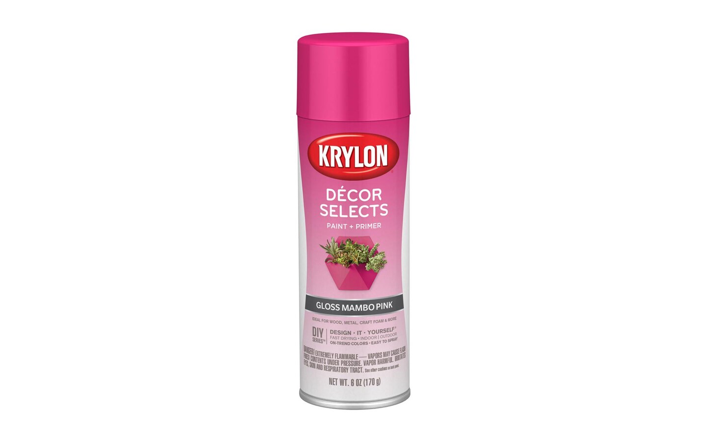 Krylon D&#xE9;cor Selects 6oz Gloss Mambo Pink