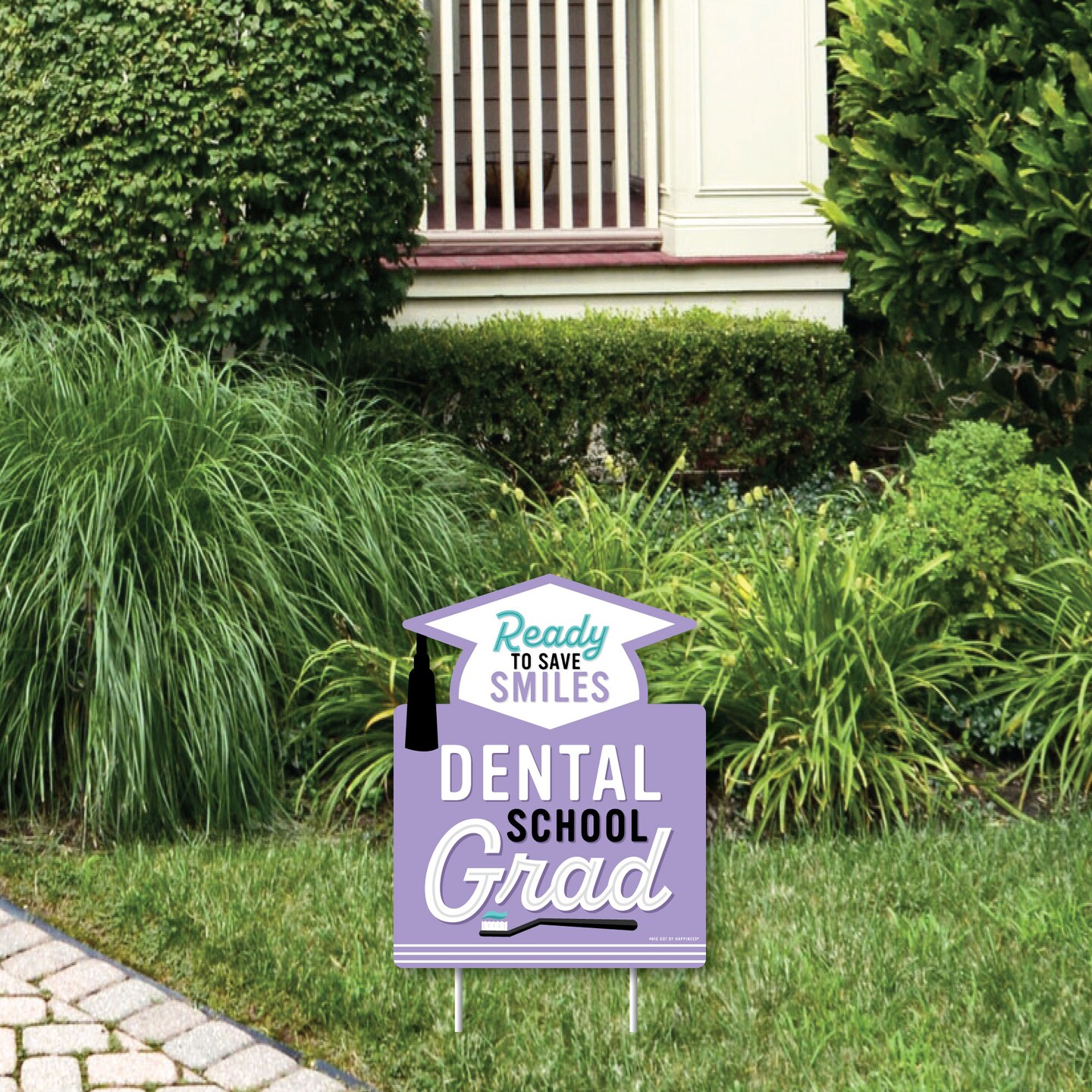 Big Dot of Happiness Dental School Grad - Outdoor Lawn Sign - Dentistry and Hygienist Graduation Party Yard Sign - 1 Piece
