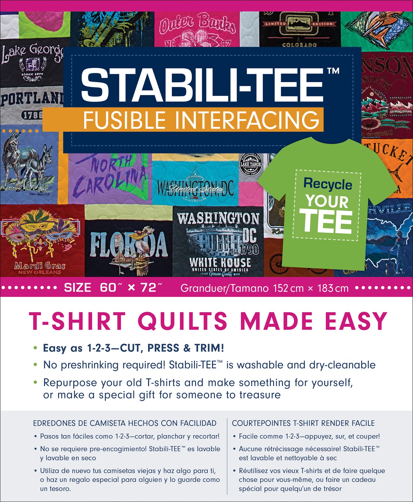 C&#x26;T Publishing Stabili-TEE Fusible Polyester Interfacing-60&#x22;X72&#x22;