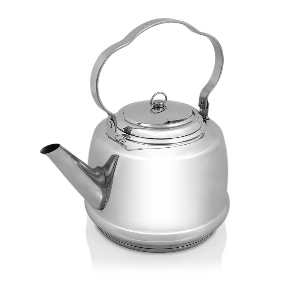 Petromax Stainless Steel Teakettle for Indoor/Outdoor Use Over an Open Campfire or in your Kitchen