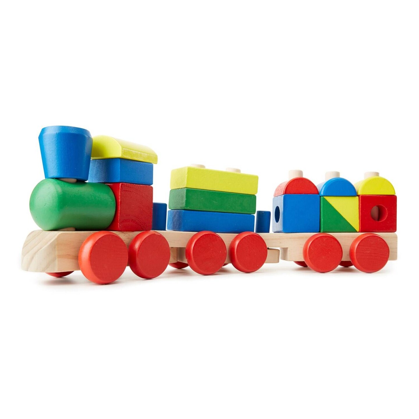 Melissa &#x26; Doug Stacking Train - Classic Wooden Toy (18 pcs) - Train Set, Wooden Sorting &#x26; Stacking Toys For Toddlers Ages 2+, Multi-colored