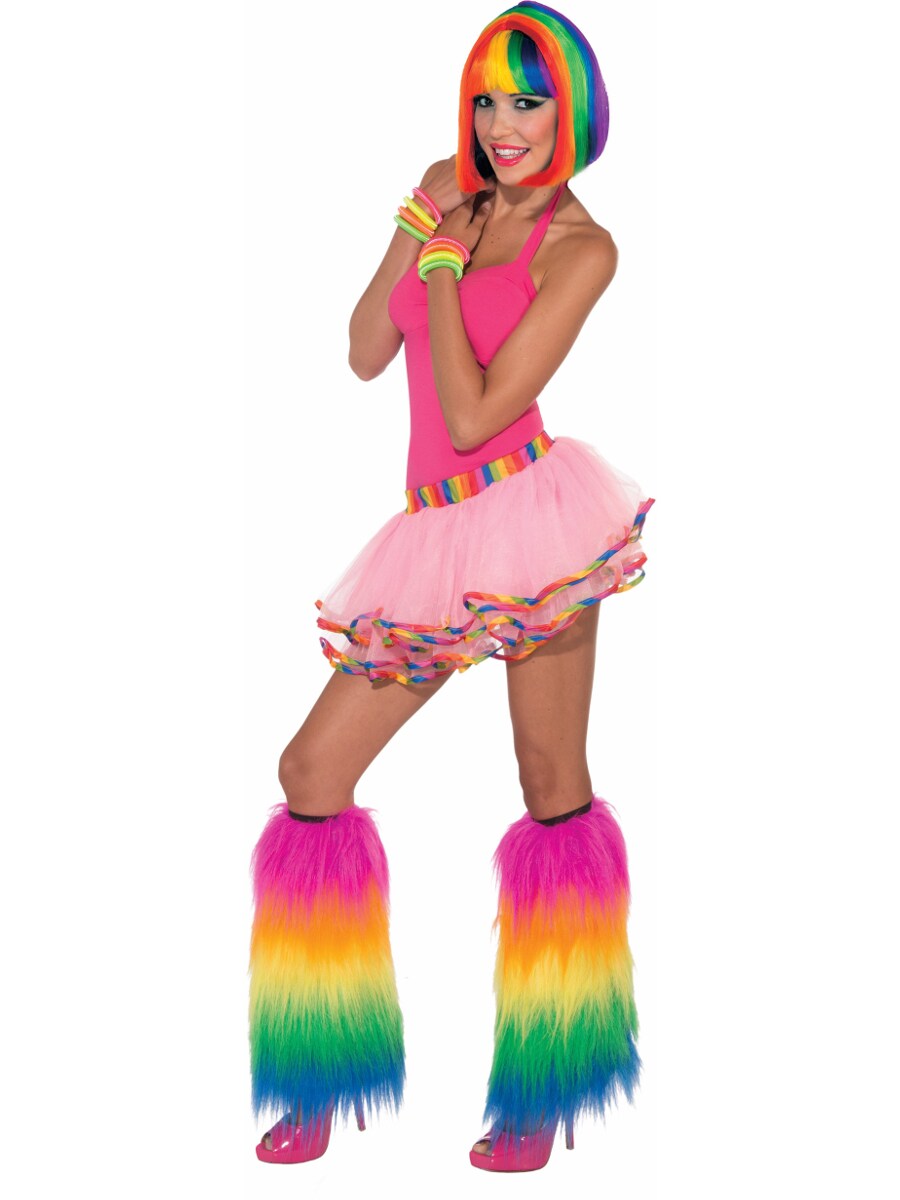 Women&#x27;s  Rainbow Fantasy Costume Pink Tu Tu Burlesque Tutu Skirt