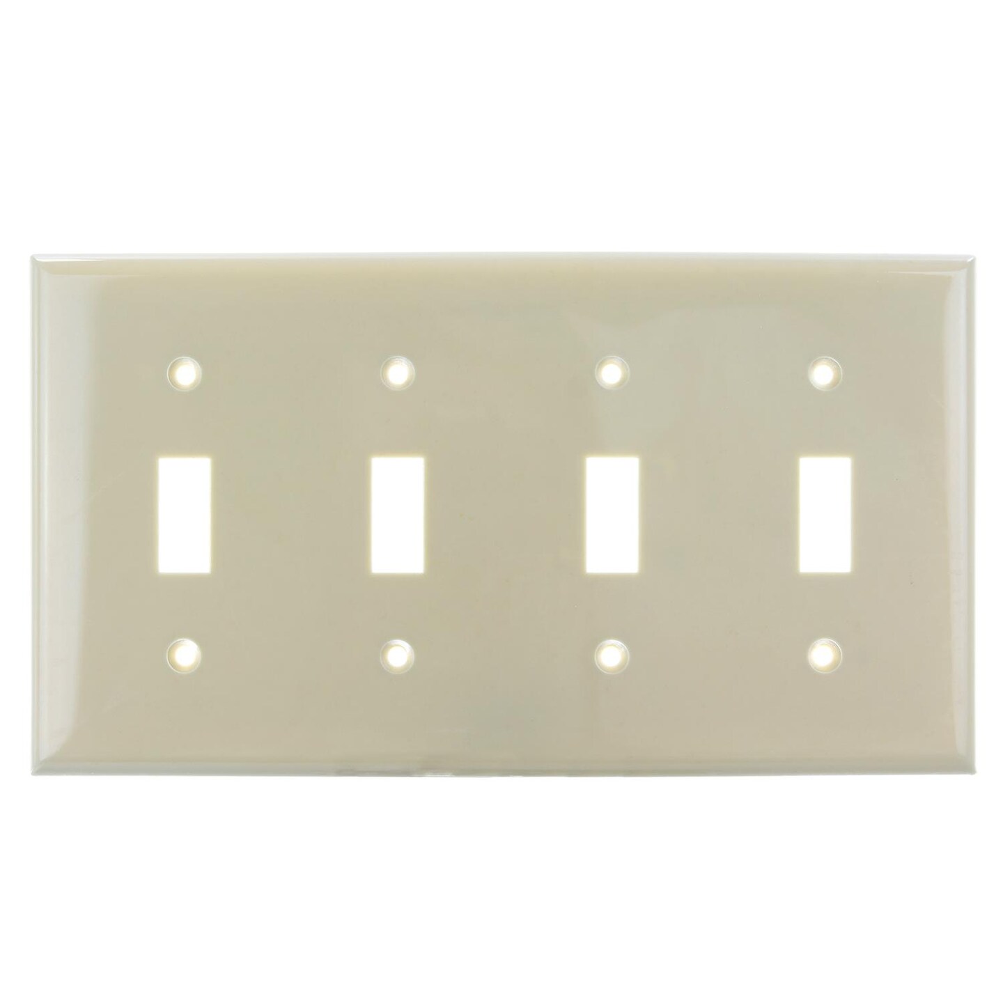 SUNLITE 4 Gang Toggle Plate Ivory Color E104I