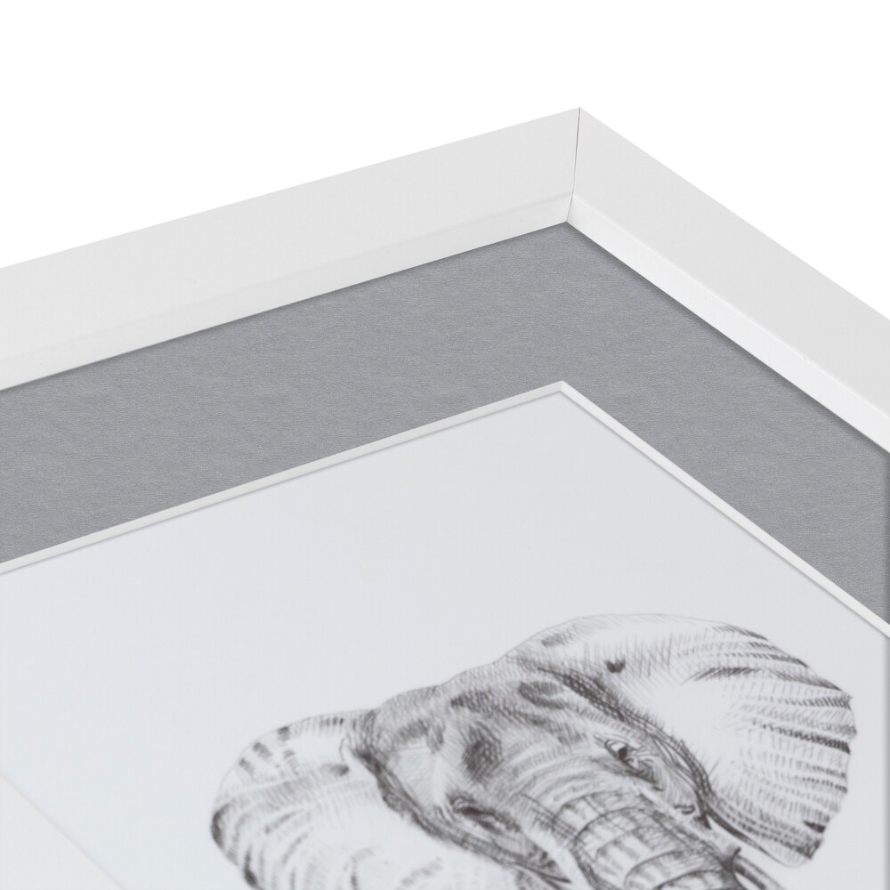 ArtToFrames Collage Photo Picture Frame with 5 - 4x6 inch Openings, Framed in White with Over 62 Mat Color Options and Plexi Glass (CSM-3966-153)