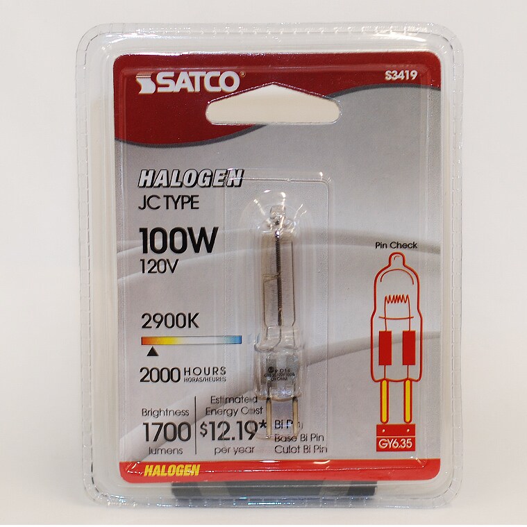 Satco S3419 100W 120V GY6.35 base halogen light bulb | Michaels