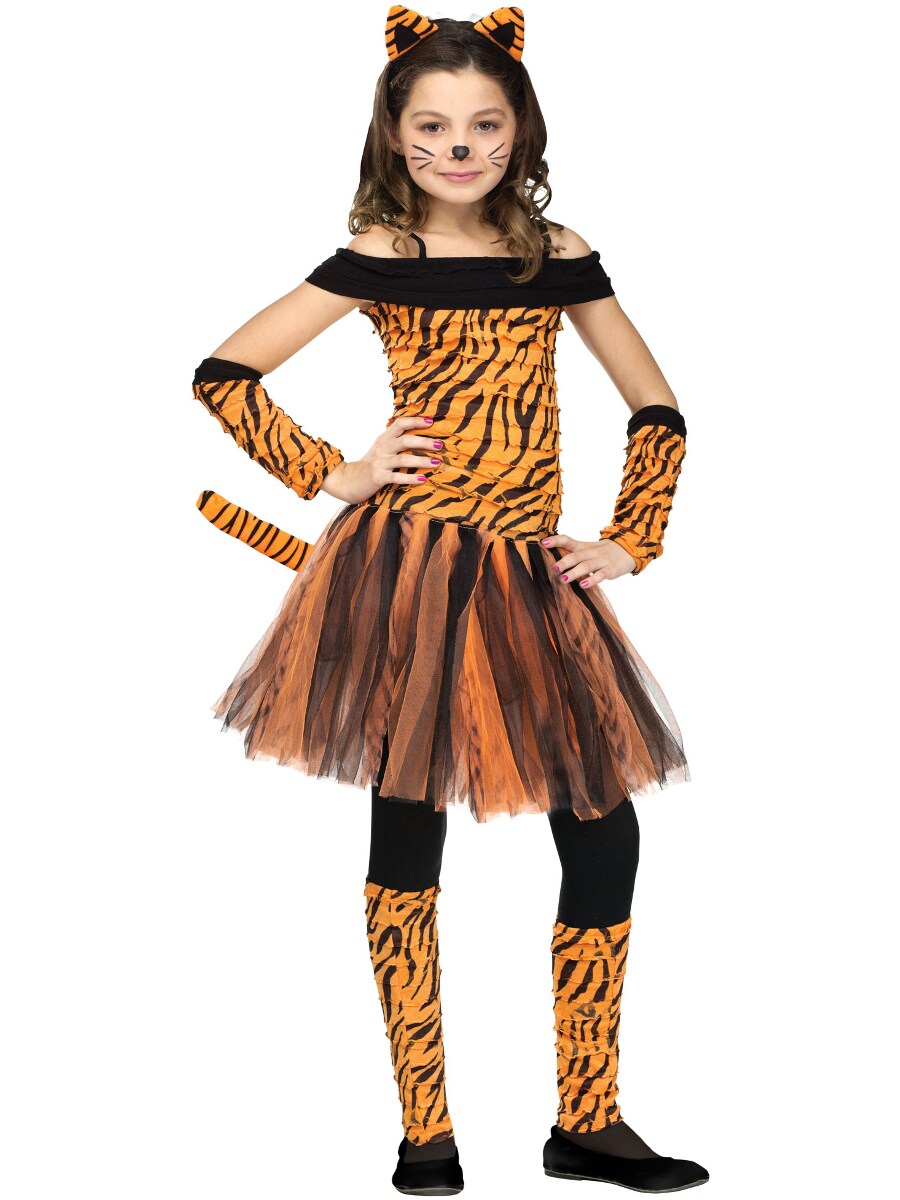 Sweet Tiger Jungle Tigress Girl&#x27;s Costume