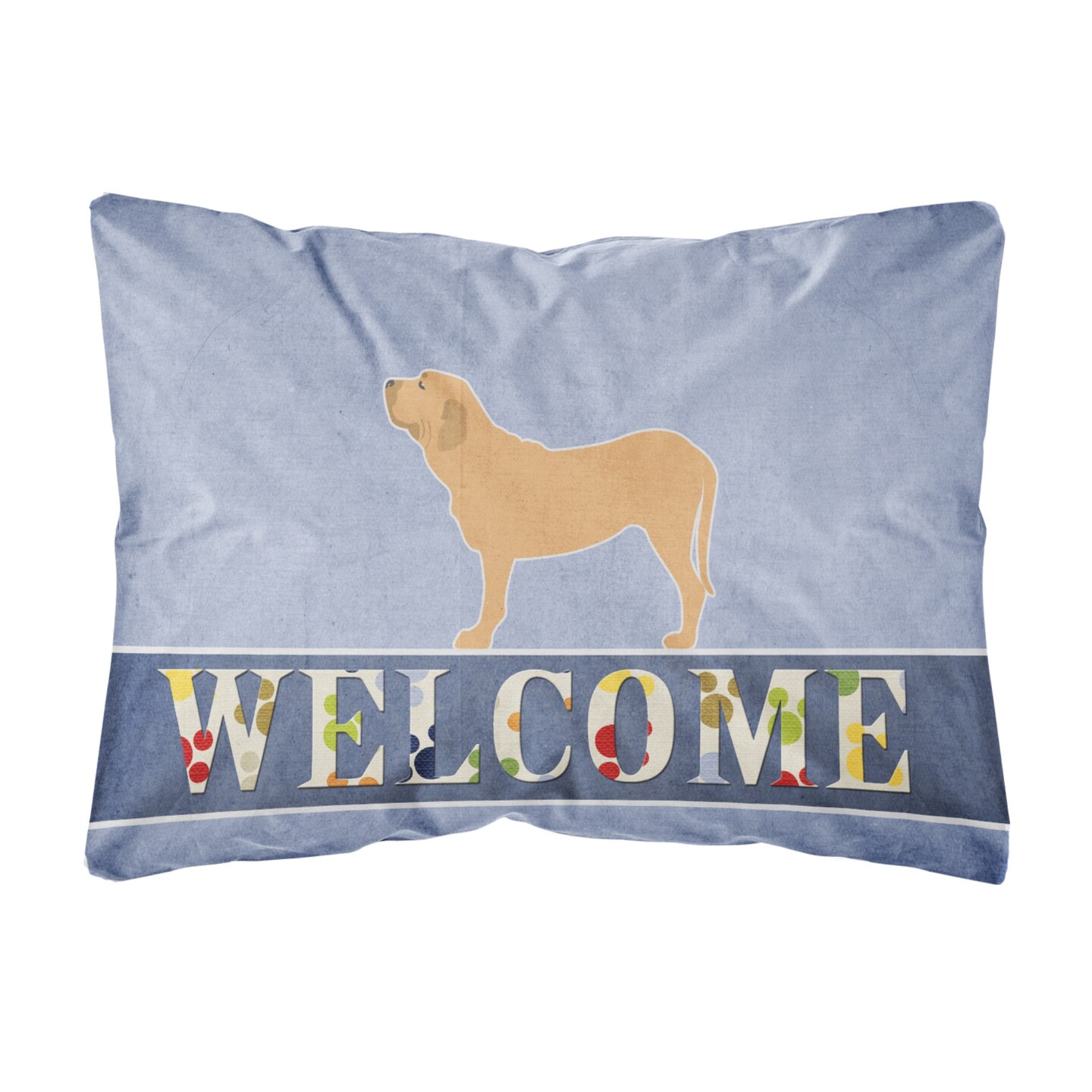 Caroline's Treasures BB5583PW1216 "Fila Brasileiro" Welcome Canvas Fabric Decorative Pillow, 12" x 16", Multicolor